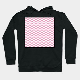 Light Pink Wavy Lines Repeat Pattern Hoodie